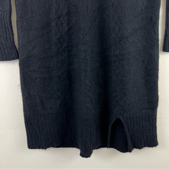 Peruvian Connection (Black) Royal Alpaca Long Sleeve Cable Knit Midi Dress/Tunic - Picture 5 of 9